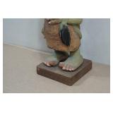 Vintage Hand Carved Wooden Folk Art Figurine