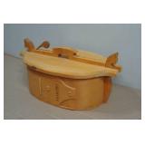 Vintage Scandinavian Bentwood Tine Box
