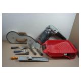 Assorted Tools - Paint Tray, Scrapers, Taping Tool