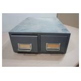 Vintage Two Drawer Metal Cabinet