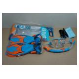 Cressi Blulove Kids Snorkel Set - Fin Size S/M