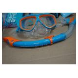 Cressi Blulove Kids Snorkel Set - Fin Size S/M