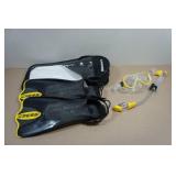 Cressi Adult Rondine Palau Fin Snorkel Set - Fin Size M/L