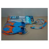 Cressi Blulove Kids Snorkel Set - Fin Size L/XL
