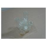 Vintage 7 Cluster Glass Bud Vase