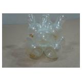 Vintage 7 Cluster Glass Bud Vase