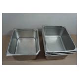 *4*  Deep Stainless Steel Pans - 12.75"x5.75"x10.5"