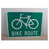 Bike Route Metal Street Sign