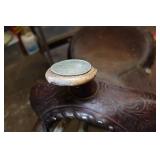 Tooled Leather Western Saddle with Silverplate Accents