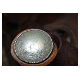 Tooled Leather Western Saddle with Silverplate Accents
