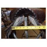 Tooled Leather Western Saddle with Silverplate Accents