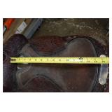 Tooled Leather Western Saddle with Silverplate Accents