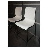 Set of Two Contemporary Bar Height Chairs