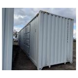ZNCU4008843 // 40 Ft Shipping Container with 2 Side Doors, 40HC, Single Trip