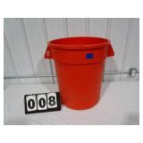 Orange Trash Can - 20 gallon