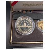 US Congressional Coins 1989 Bicentennial Set - Gold $5, Silver Dollar & Half Dollar (Lot of 3)
