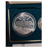 United States Mint 1995 Gold $5, Silver Dollar & Half Dollar Civil War Battlefield Commemorative Coins Three-Coin Proof Set