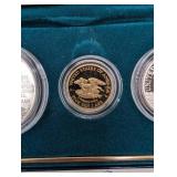 United States Mint 1995 Gold $5, Silver Dollar & Half Dollar Civil War Battlefield Commemorative Coins Three-Coin Proof Set