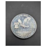 Bicentennial One Troy Ounce .999 Fine Silver Coin - God Bless America 1776-1976