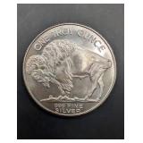 Buffalo Silver Round - 1 oz .999 Fine Silver - Native American Obverse