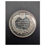 1 oz .999 Fine Silver Round - Indian Head Liberty Design