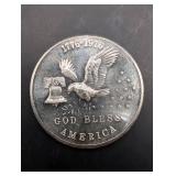 God Bless America 1 oz .999 Fine Silver Round - 1776-1976 Bicentennial