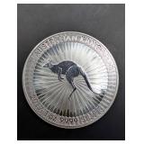 Australian Kangaroo Silver Coin - 1 oz .9999 Fine Silver, 1 Dollar