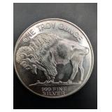 Buffalo Round 1 oz .999 Fine Silver - Native American Obverse