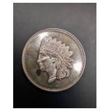 Native American Chief Silver Round - 1 oz .999 Fine Silver