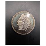 Native American Chief Silver Round 1 oz .999 Fine - Private Mint