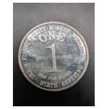 First State Refining 1 Troy Ounce .999 Fine Silver Round Bicentennial 1776-1976 God Bless America