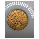 1909 $2.5 Gold Indian Coin
