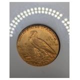 1909 $2.5 Gold Indian Coin