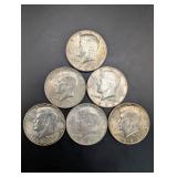 Kennedy Half Dollars 1964 - 6 Coins