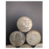 1964 Roosevelt Dimes - Group of Circulated Coins, 90% Silver, Mixed Toning
