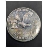 Tri-State Refining 1 oz .999 Fine Silver Round 1776-1976 God Bless America