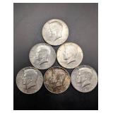 Kennedy Half Dollars - 1964 Lot Of 6