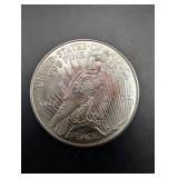 Peace Dollar Style 1OZ Silver Round- U.S. One Dollar Silver Coin (Circulated)