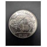 Buffalo Silver Round - 1 oz .999 Fine Silver, Native American Obverse