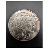 Buffalo Silver Round - 1 oz .999 Fine Silver, Native American Obverse