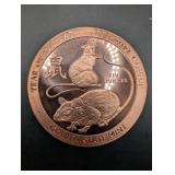Golden State Mint Year of the Rat Copper Round 5 oz 999 Fine