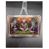 Copper Bar 5 oz .999 Fine - Poker Cards Deck Design