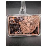 Copper Bar 5 oz .999 Fine - Poker Cards Deck Design