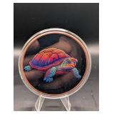 Copper Turtle Round - 5 oz .999 Fine Copper Colorful Rainbow Design
