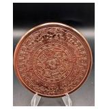 5 oz Copper Coin - Native American Chief Obverse, Aztec Calendar Reverse - 1999