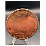 Golden State Mint Buffalo Round 5 oz Copper .999 Fine