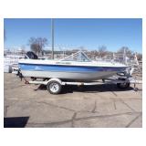 1992 Norhtwoods Runabout with 75 HP Mercury Outboard Motor and Trailer