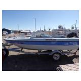 1992 Norhtwoods Runabout with 75 HP Mercury Outboard Motor and Trailer