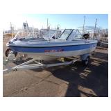 1992 Norhtwoods Runabout with 75 HP Mercury Outboard Motor and Trailer