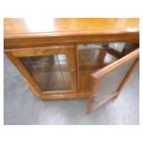 Lighted Oak with Glass Shelves Display  / TV Stand